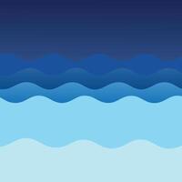 Serene Blue Ocean Waves Abstract Background Illustration Graphic Design vector
