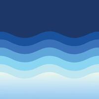 Abstract Blue Wave Background Design Ocean Water Texture Gradient Illustration vector