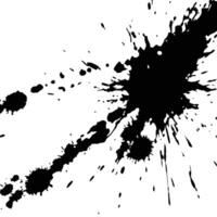 Abstract Black Ink Splatter on White Background Artistic Design Element Graphic Resource vector