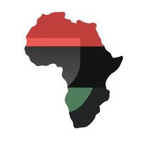 African Continent Map with PanAfrican Colors Representing Unity and Diversity vector