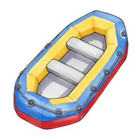 Colorful Inflatable Raft for River Rafting Adventures png