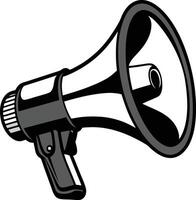 Vintage Style Megaphone Bullhorn Loudspeaker Announcement Public Address System vector