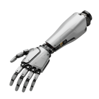 Advanced Robotic Arm and Hand Reaching Out, Isolated on Transparent Background png