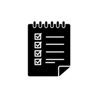 Checklist Icon Spiral Notebook with Completed Tasks png