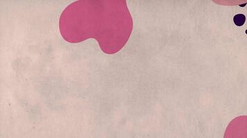 Abstract artistic blooms abstract background of organic shapes in shades of pink on a light beige paper, suitable for use in presentations and other media. video
