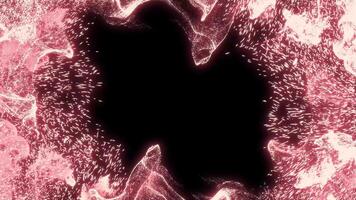 Cosmic dust cascade a mesmerizing expanse of vibrant red-violet dust particles swirling in a cosmic dance, creating an atmosphere of mystery and wonder. video
