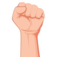 A raised fist representing strength power protest and solidarity a symbol of defiance and unity vector