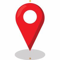 Simple Red Map Location Marker Icon for Navigation and GPS Applications vector