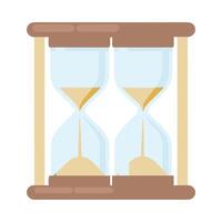 Double Hourglass Time Measurement Device Sand Timer Antique Clock vector