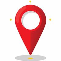 Simple Red Map Marker Location Icon Design Illustration Graphic vector