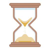 A Classic Hourglass Showing the Passage of Time with Sand Slowly Dripping vector