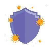 Protective Shield Against Viruses and Bacteria Health Safety and Immunity vector