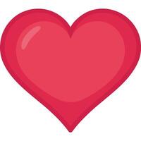 A Simple Red Heart Shape Illustration Graphic Design Image vector
