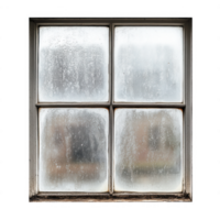Steamy glass window with condensation and soft water droplets, creating blurred view of outside. atmosphere feels cozy and intimate, perfect for rainy day png
