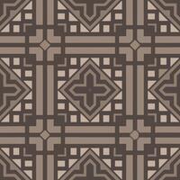 Abstract Geometric Seamless Pattern Brown Beige Repeating Texture Background Design Modern Art Deco Style vector