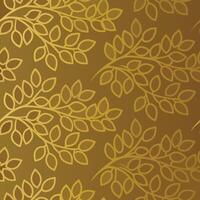 Elegant Golden Leaf Pattern Seamless Design Background Texture Wallpaper vector