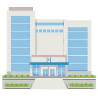 An illustration of a building with a sign on it vector