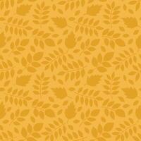 Golden Autumn Leaves Seamless Pattern texture Design vector