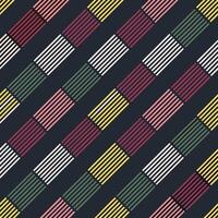 Abstract Geometric Pattern with Diagonal Striped Rectangles in Various Colors vector