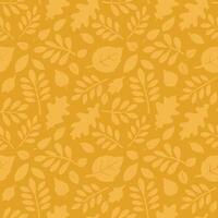 Gold Autumn Leaves Seamless Pattern Background Texture Design vector