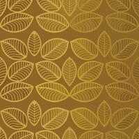 Golden Leaf Pattern Seamless Texture Background Design Elegant Luxury Decor vector