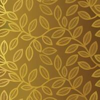 Elegant Golden Leaf Pattern Seamless Texture Background Wallpaper Design vector