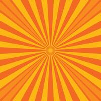 Vibrant Orange and Yellow Sunburst Background Design for Summer and Retro Themes vector