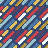 Abstract Geometric Pattern with Diagonal Colorful Rounded Rectangles Seamless Texture vector