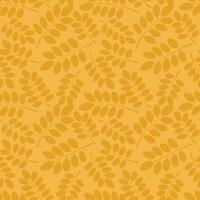 Golden Autumn Leaves Seamless Pattern Background Texture Design vector