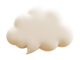 soft, fluffy cloud like speech bubble with smooth, rounded shape, ideal for creative designs png