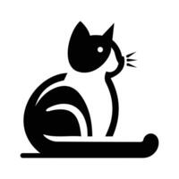 minimal cat logo. silhouette cat, modern cat vector