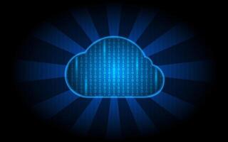 Digital cloud data binary technology storage network system vector