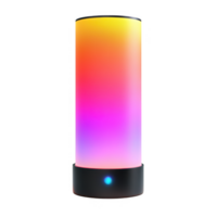 customizable multicolor LED lamp with smooth gradient glow, perfect for creating relaxing atmosphere in any space. Ideal for home decor or mood lighting png