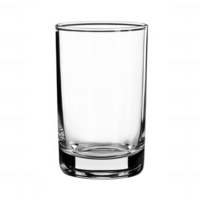 clear cylindrical drinking glass with smooth surface, perfect for beverages. Its elegant design enhances any table setting, making it ideal for both casual and formal occasions png