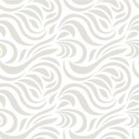 Elegant Seamless Pattern of Intertwined Beige Floral Motifs on White Background vector