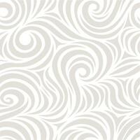 Elegant Seamless Pattern of Swirling Lines and Curves in Light Beige and White vector