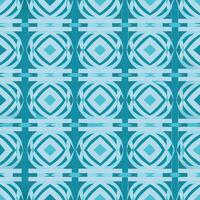 Seamless Teal and Light Blue Geometric Pattern Abstract Background Design with Repeating Shapes and Lines vector