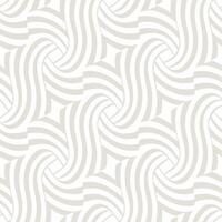 Abstract Seamless Pattern with Intertwined Wavy Lines and Stripes in Light Gray and White vector