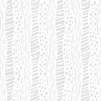 Abstract Seamless Pattern with Wavy Lines and Dots Elegant Light Gray and White Texture for Fashion Design Fabric Wallpaper and Wrapping Paper vector