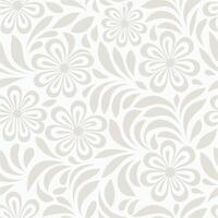 Elegant Seamless Pattern with Delicate Flowers and Leaves in Light Beige Color vector