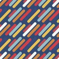 Abstract Diagonal Pattern with Colorful Rounded Rectangles Seamless Repeat Design vector