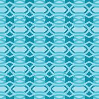 Seamless Teal and Light Blue Interlocking Geometric Pattern Design for Textile or Wallpaper vector