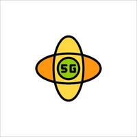 The logo for 5g is shown in a simple design vector