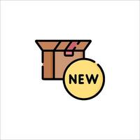 A new box with a new sticker on it vector