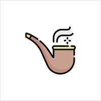 A pipe smoking icon in a line style vector