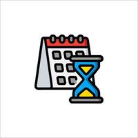 A clock and a calendar icon vector