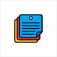 A colorful document icon on a white background vector