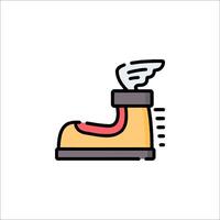 A shoe with a wing on it vector