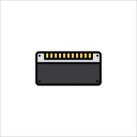 A computer memory card icon on a white background vector