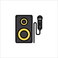 A microphone and speaker icon on a white background vector